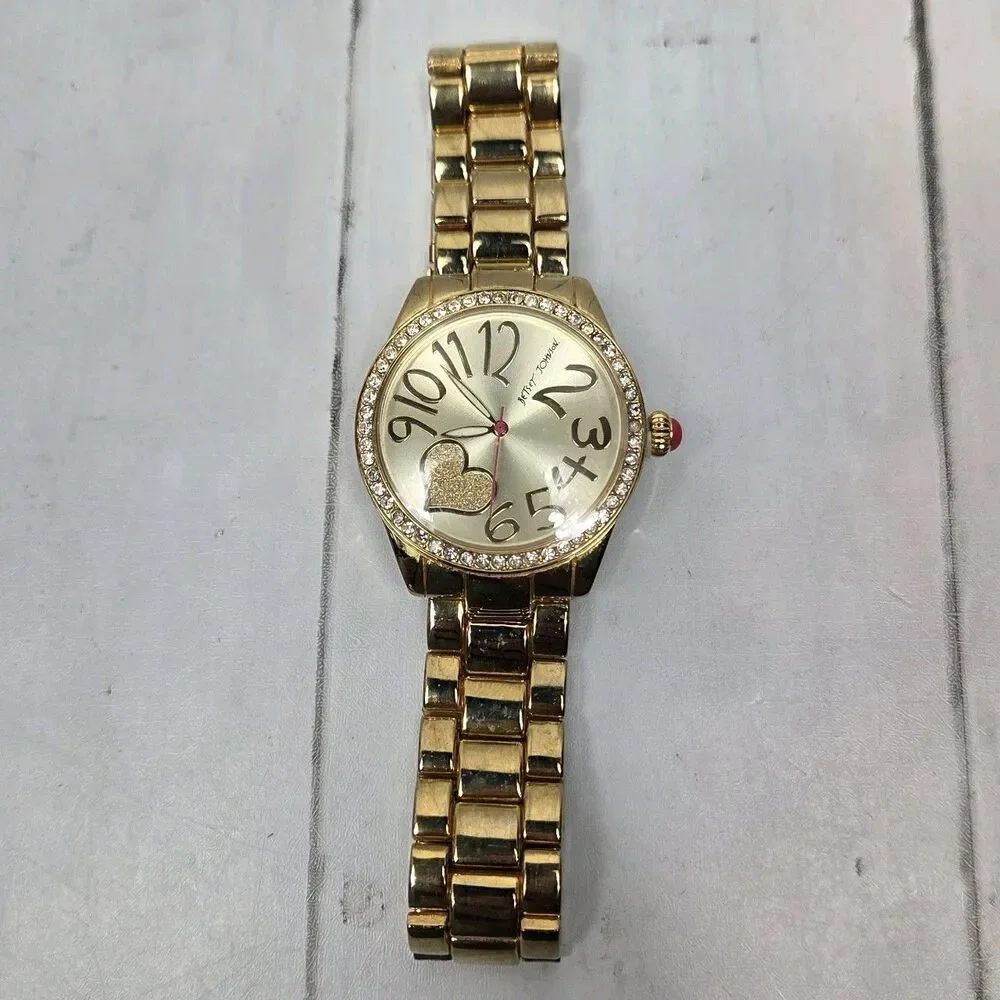 Betsey Johnson BJ00190-42 Silver Dial Rose Gold Stainless Steel Women's Watch